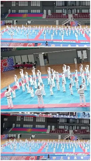 Martial Arts Group Practicing Together