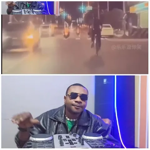 Nighttime City Biking and DJ Scene