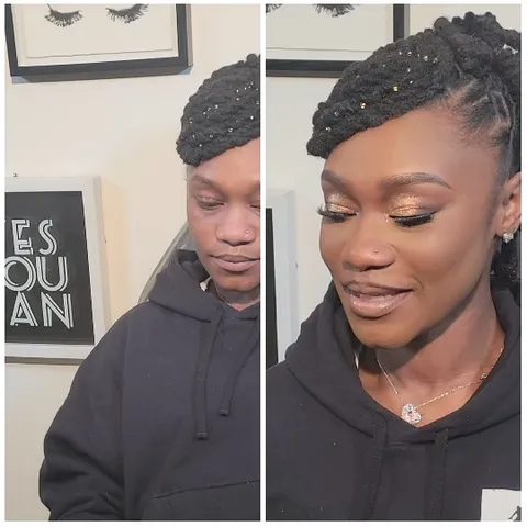 Braided Hair in Two Expressions