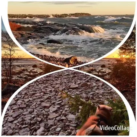 Sunset Walk Along Rocky Beach