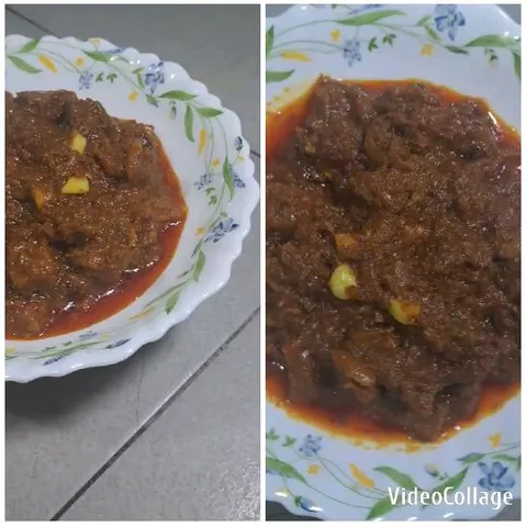 Curry Served in Floral Bowl
