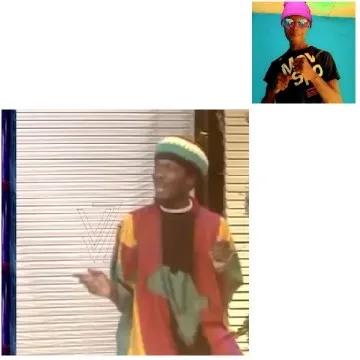 Two Individuals in Colorful Outfits