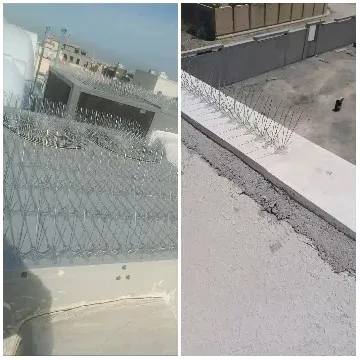 Urban Rooftops with Metal Spikes