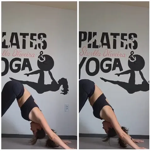 Yoga Pose with Text Overlay