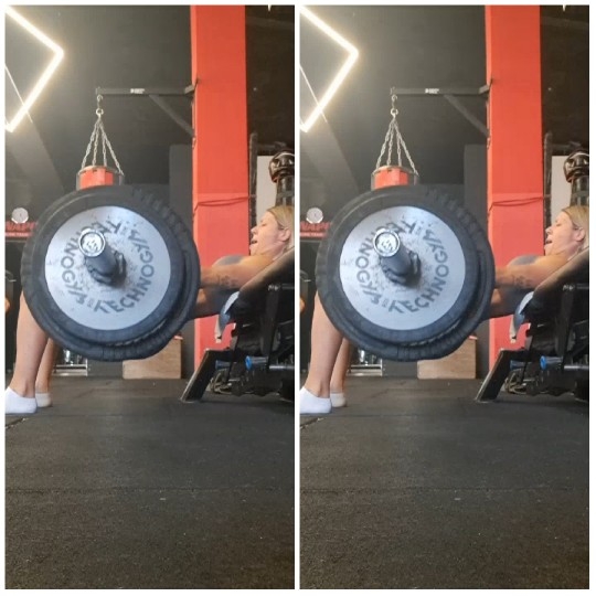 Exercising with Weights at Gym