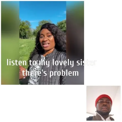 Woman Speaking Outdoors with Her Brother