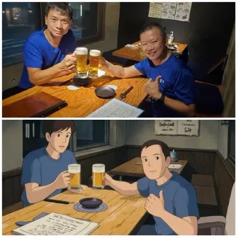Two Men at a Table