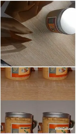 Product Jar on Wooden Table
