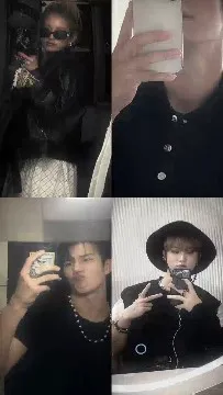 Mirror Selfies of Four Individuals