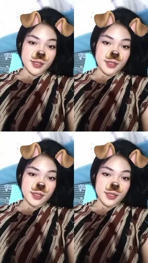 Person with Dog Face Filter