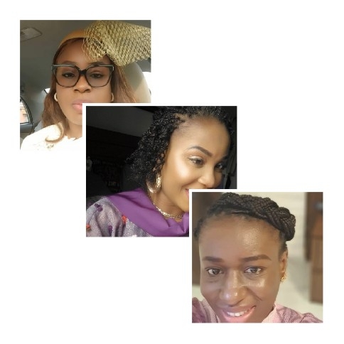 Three Portraits of Smiling Women