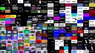 Colorful Thumbnails with Text Blocks