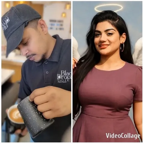 Latte Art and Angelic Woman