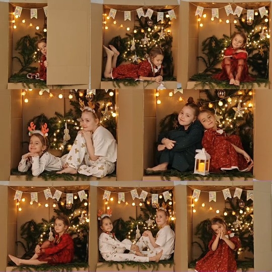 Children Playing in a Cardboard Box