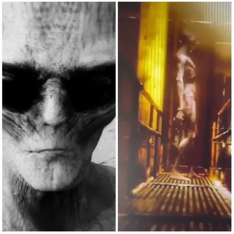 Alien Creature Close-Up and Full-Body View