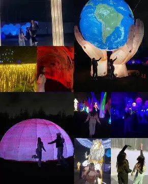 Artistic Installations at Night