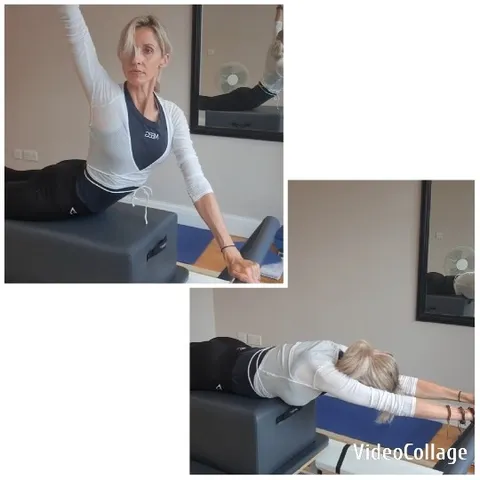 Person Stretching with Fitness Equipment