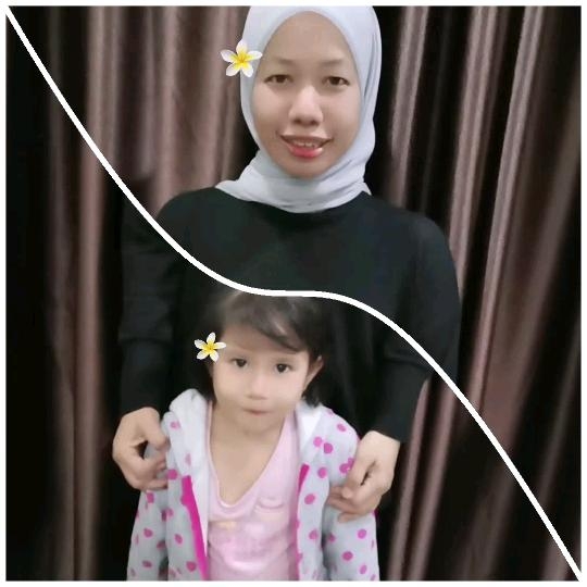 Adult and Child with Flower Stickers