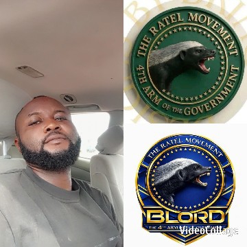 Man in Car with Ratel Logos