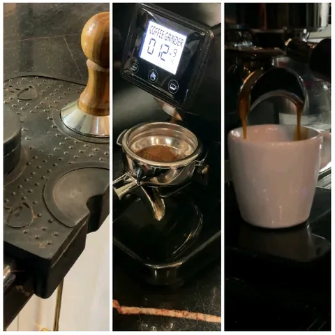 Espresso Making Process in Three Steps