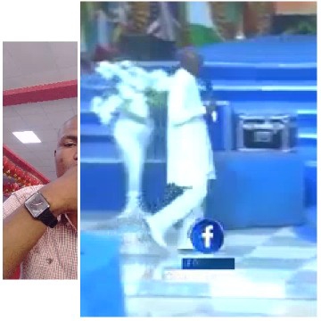 Smartwatch User and Blue Room Scene