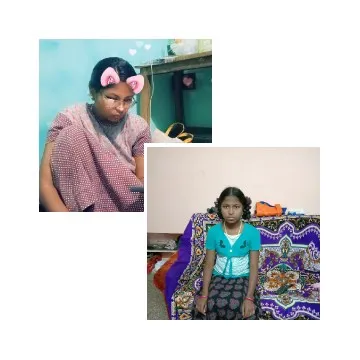 Person with Ears and Young Girl