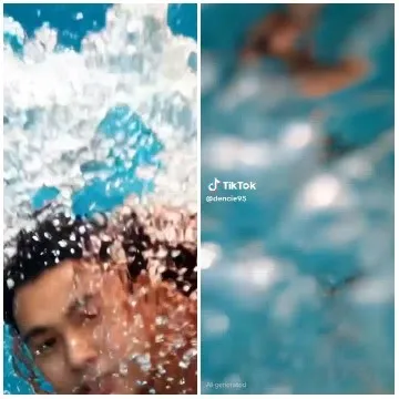 Underwater Scene with Bubbling Water