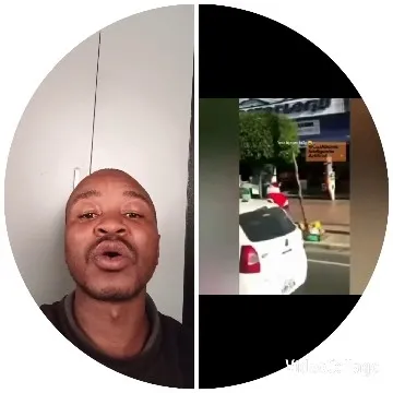 Man Speaking Beside Street Scene
