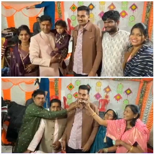 Celebration with Cake Feeding