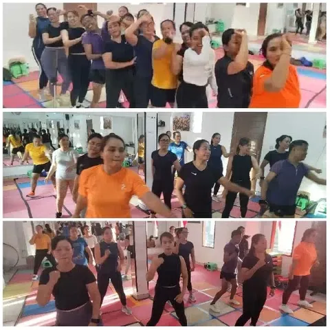 People in Dance Class Moving Together