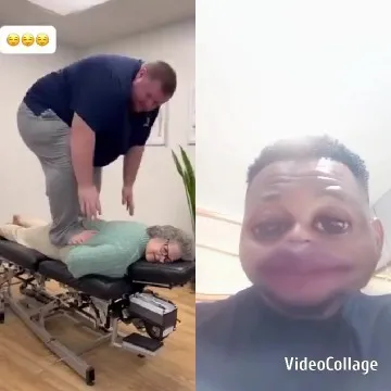 Chiropractic Table with Humorous Alteration