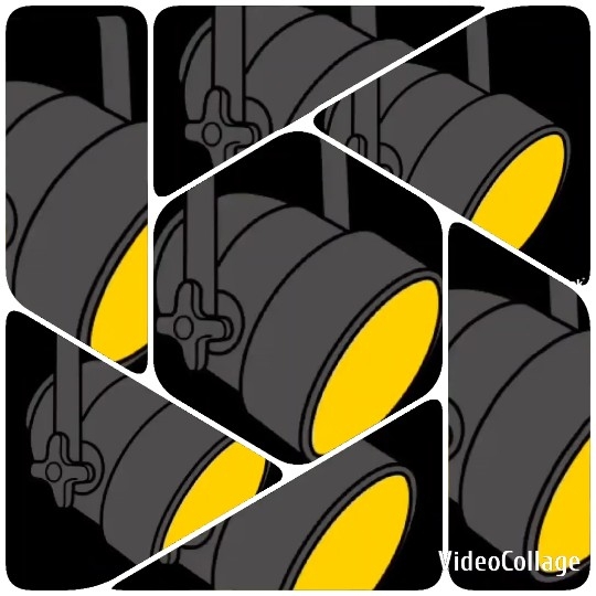 Overlapping Stage Lights Illustration