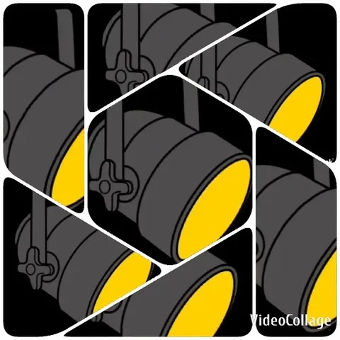 Overlapping Stage Lights Illustration