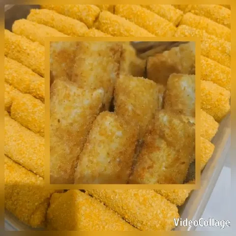 Stacks of Fried Food Sticks