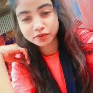 Young Woman in Colorful Setting