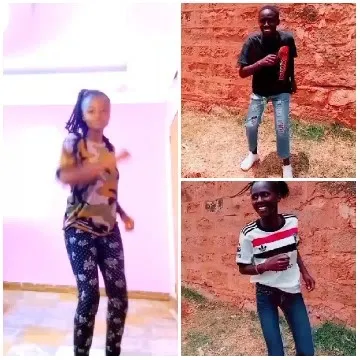 Three People Dancing Outdoors