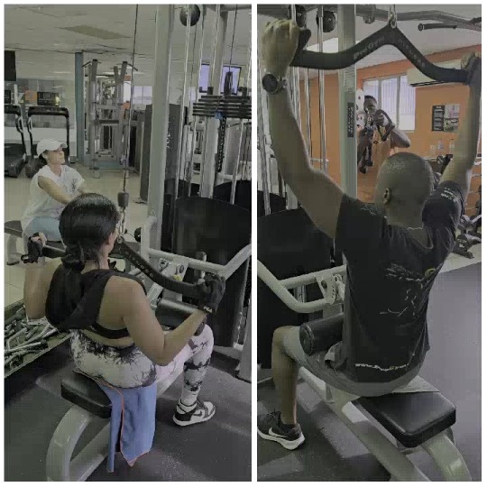 People Using Gym Exercise Machines