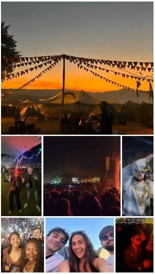 Festival Fun Under Colorful Lights