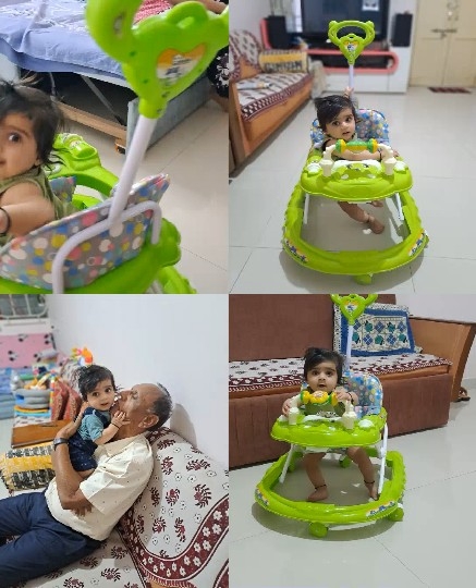 Child in Walker and Family