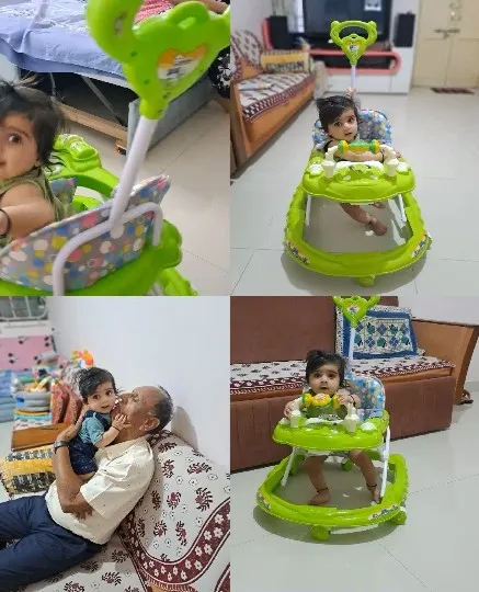 Child in Walker and Family