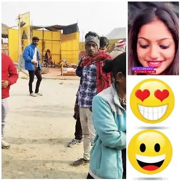 Outdoor Group with Smile Emojis