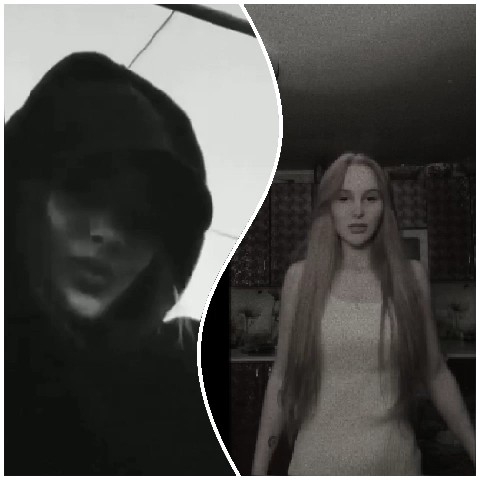 Shadowed Figure and Indoor Portrait