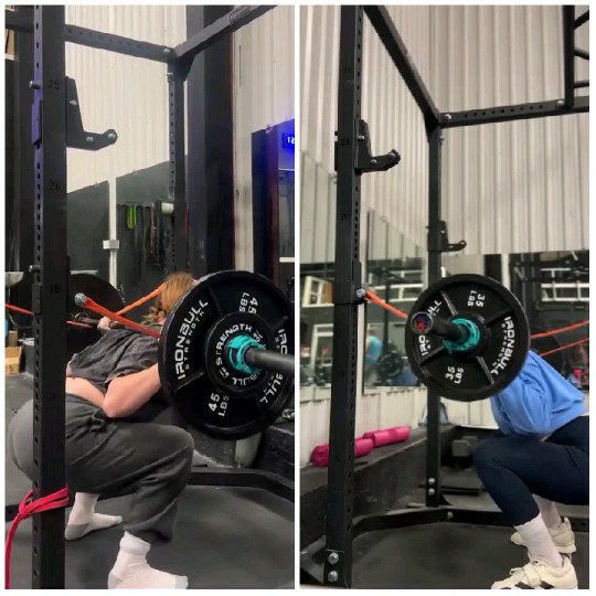 Barbell Squats in Gym
