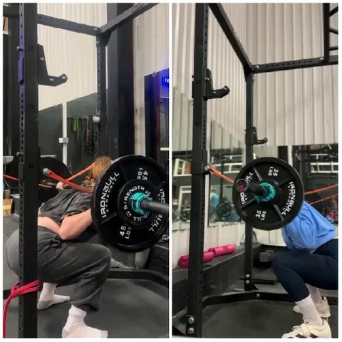 Barbell Squats in Gym