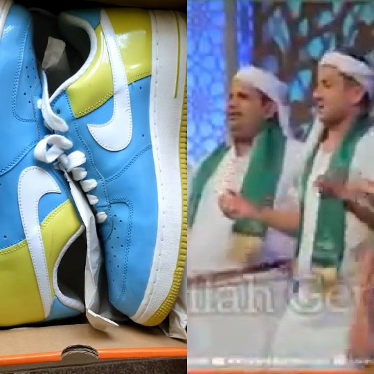 Sneakers and Men in Robes