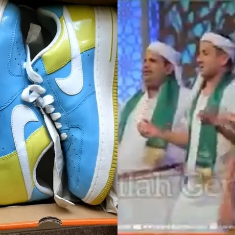 Sneakers and Men in Robes