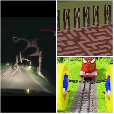 Creature Walking at Night and Train
