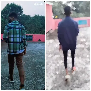 Two People Walking Away