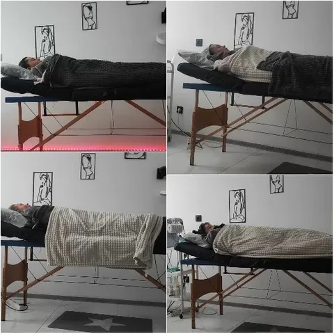 Person Relaxing on Massage Table