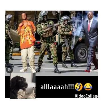 Soldiers with Civilian and Dog